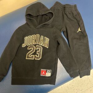 Jordan Kids Black Sweatpants & Hoodie Set